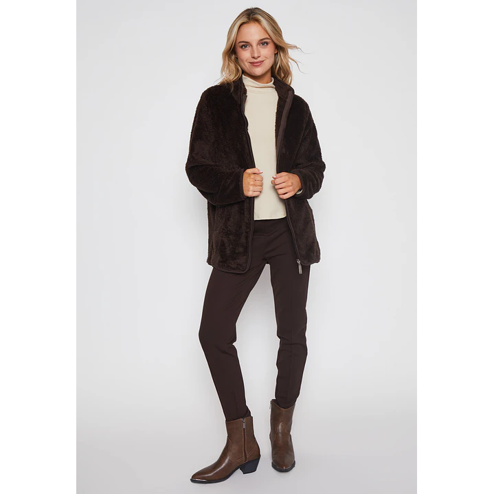 Polar Peludo Chic Mujer Café Familyshop 4