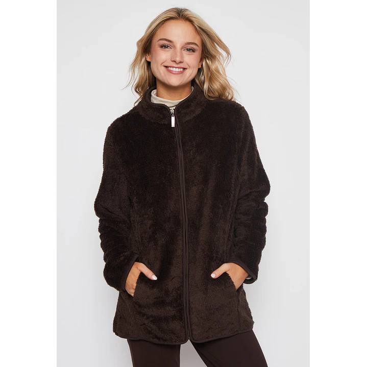 Polar Peludo Chic Mujer Café Familyshop 1