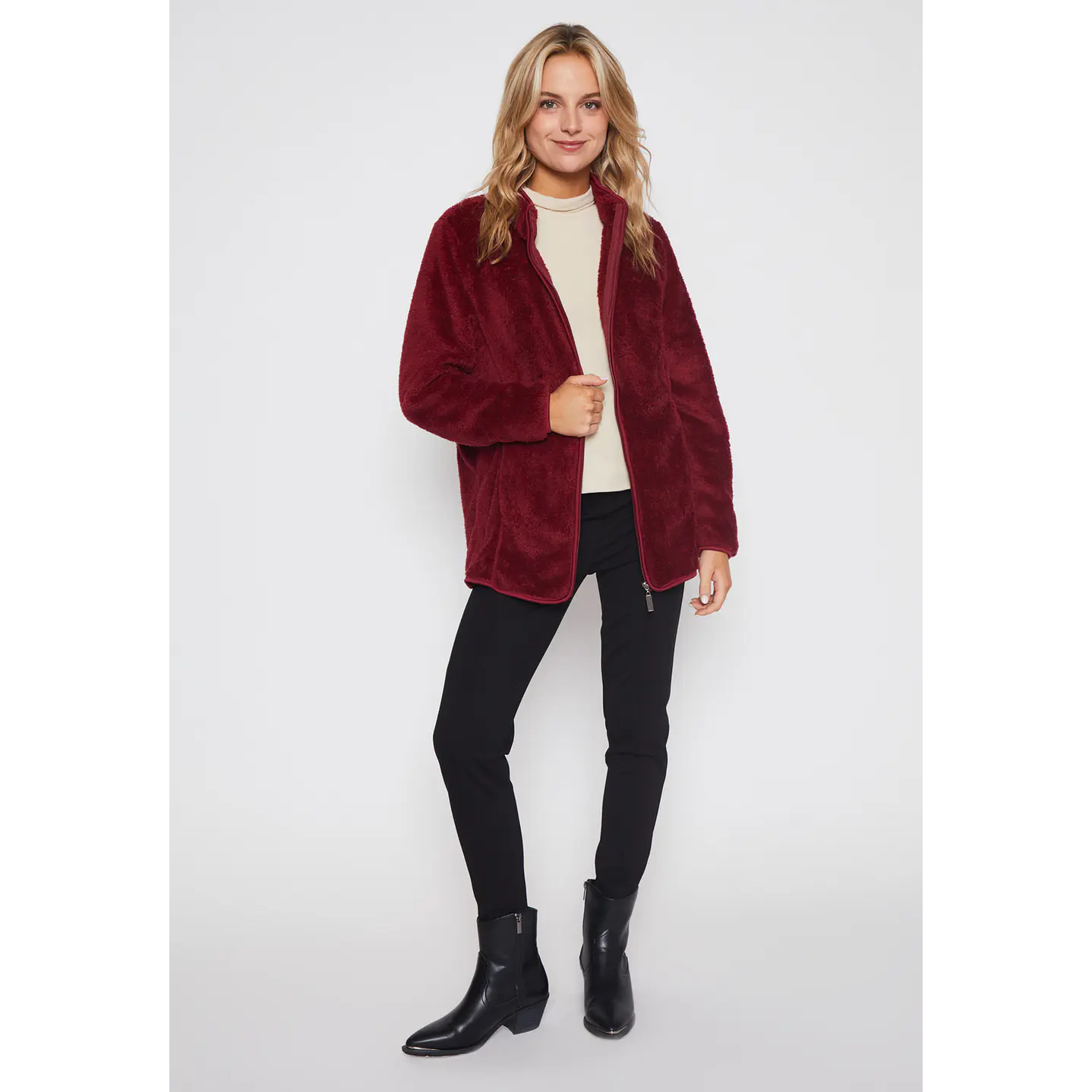 Polar Peludo Mujer Rojo Familyshop 4
