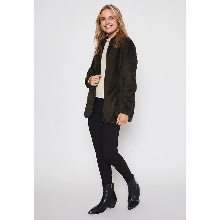 Polar Peludo Cierre Mujer Verde Familyshop 4