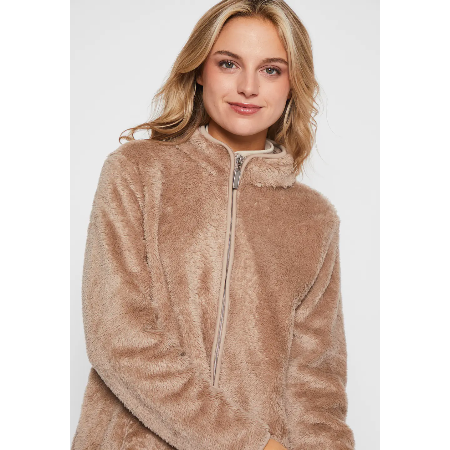 Polar Peludo Cierre Mujer Arena Familyshop 3