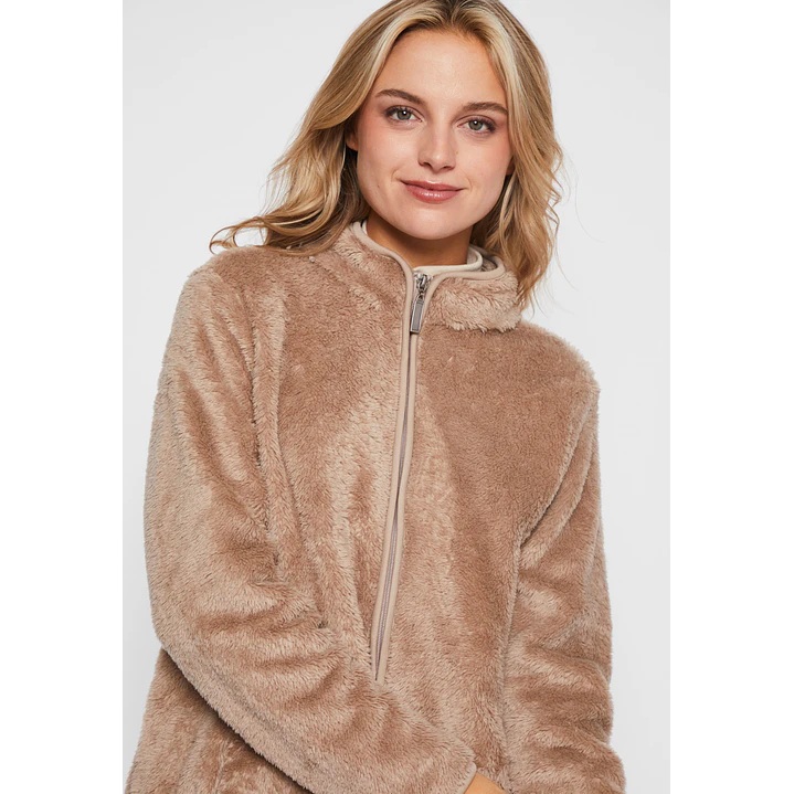 Polar Peludo Cierre Mujer Arena Familyshop 3