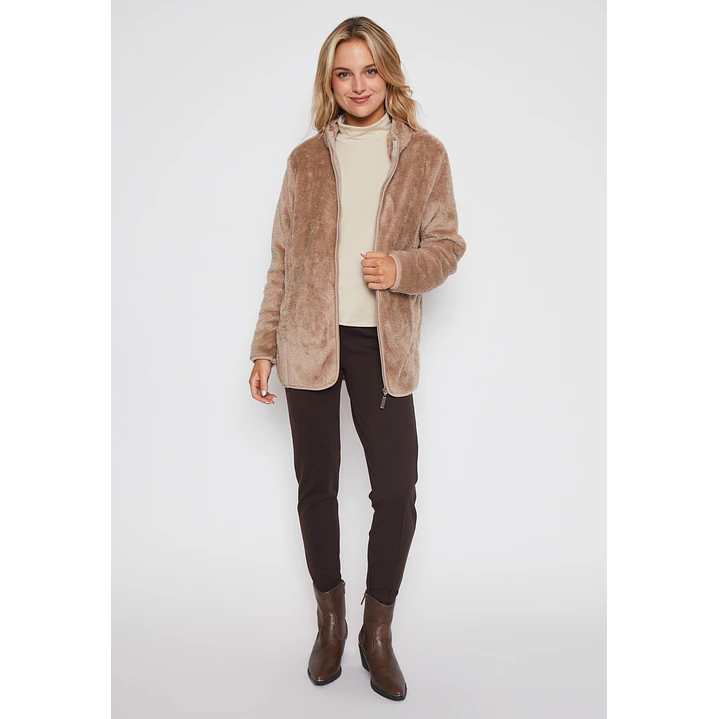 Polar Peludo Cierre Mujer Arena Familyshop 4