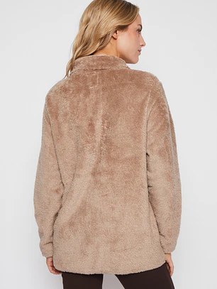 Polar Peludo Cierre Mujer Arena Familyshop