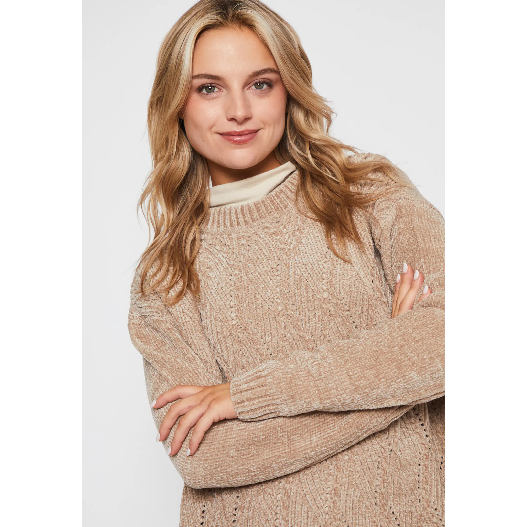 Sweater Chenille Mujer Camel Familyshop 3