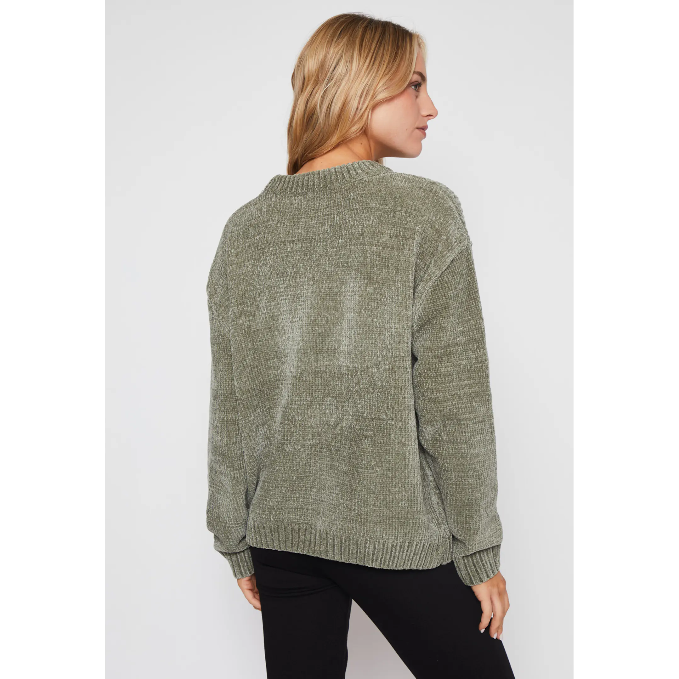 Sweater Chenille Chic Mujer Verde Familyshop 2