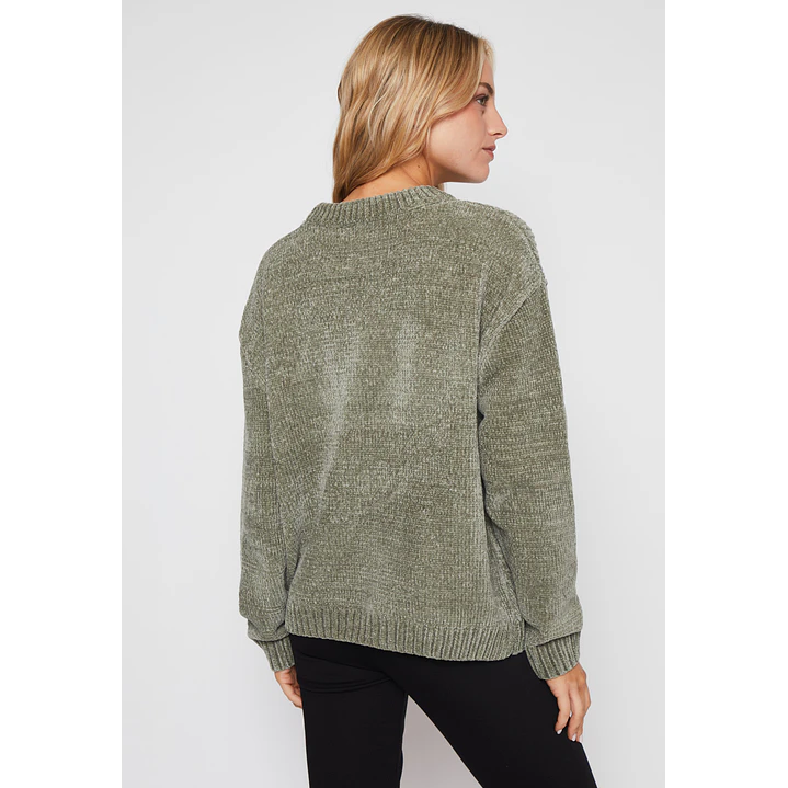 Sweater Chenille Chic Mujer Verde Familyshop 2
