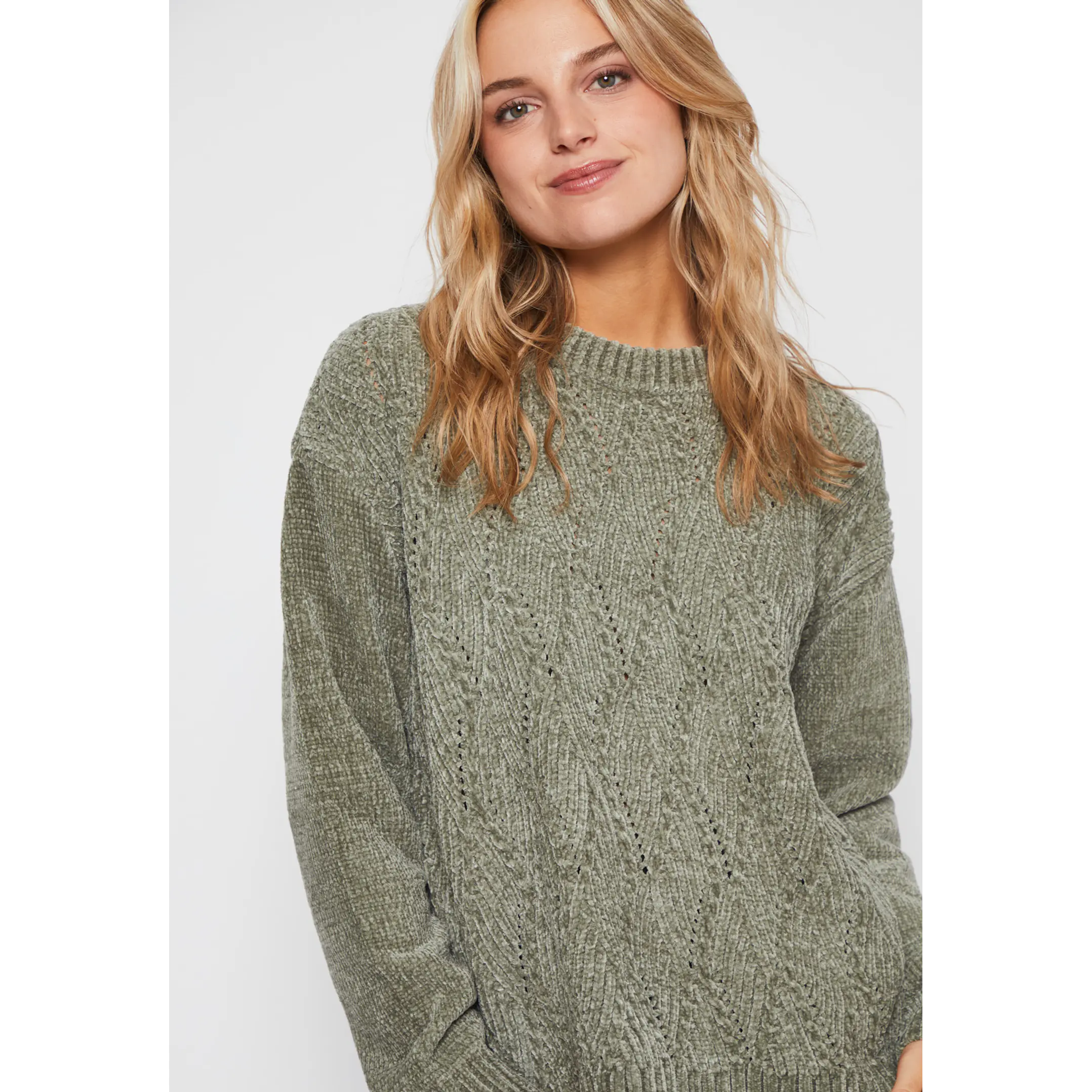 Sweater Chenille Chic Mujer Verde Familyshop 3