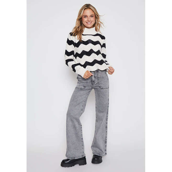 Sweater Chenille Mujer Negro Familyshop 4