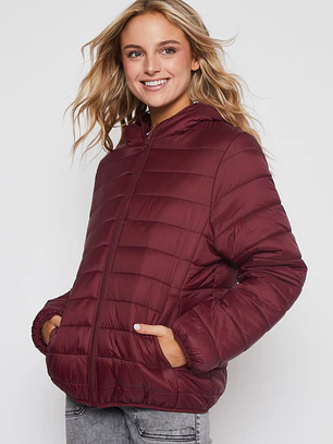 Parka Basic Mujer Burdeo Familyshop