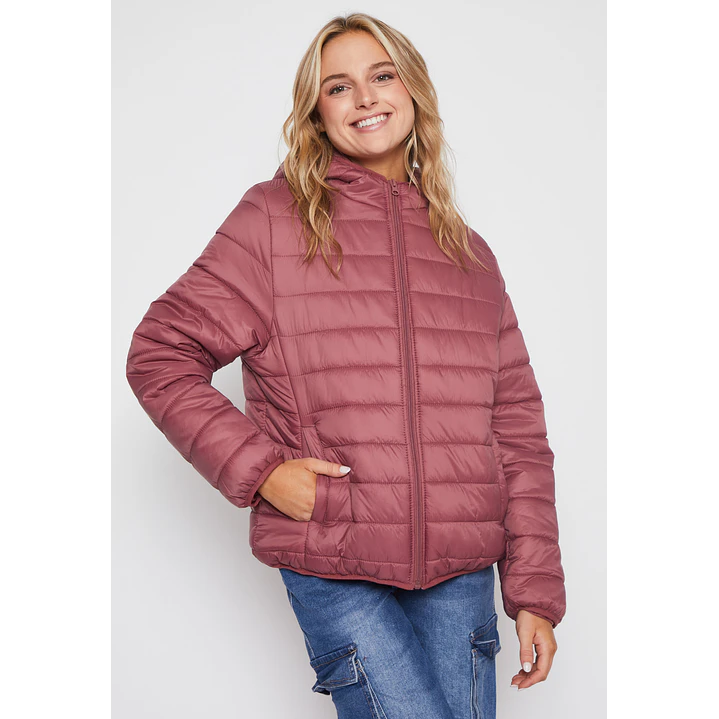 Parka Basic Mujer Rosado Familyshop 1