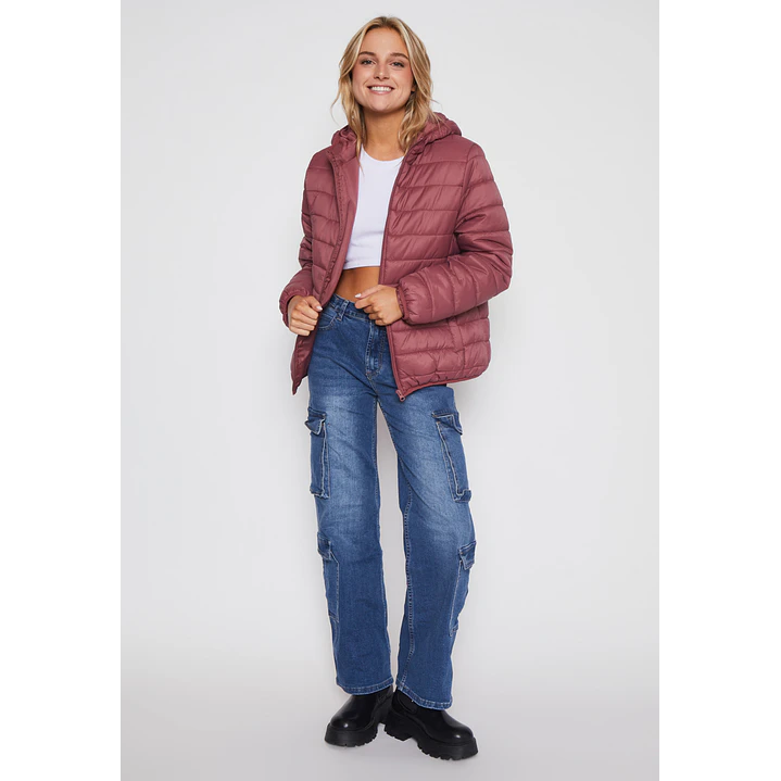 Parka Basic Mujer Rosado Familyshop 4