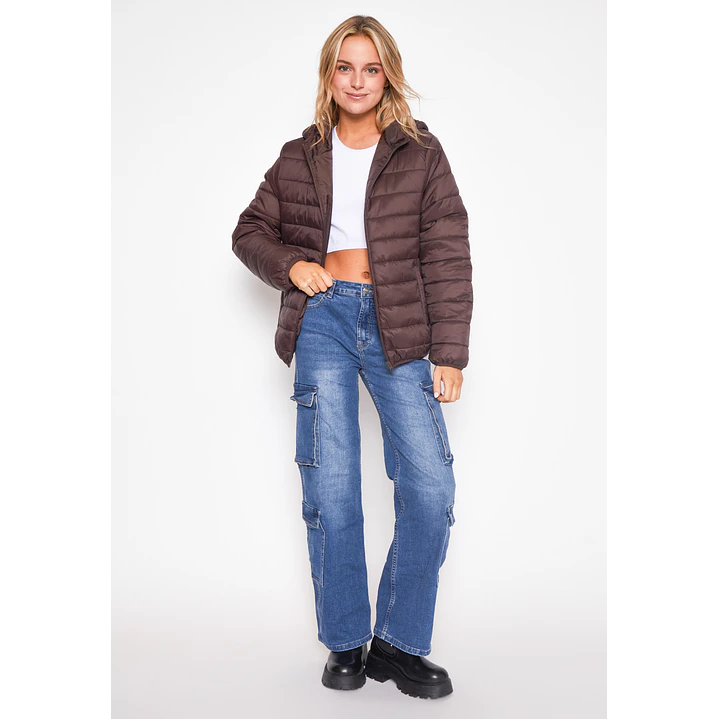 Parka Basic Mujer Café Familyshop 4