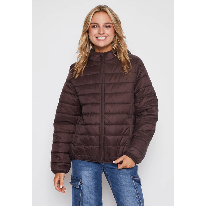Parka Basic Mujer Café Familyshop 1