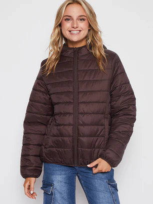 Parka Basic Mujer Café Familyshop