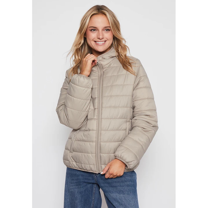 Parka Basic Mujer Beige Familyshop 1