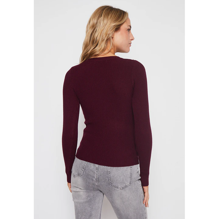 Sweater Abierto Mujer Burdeo Familyshop 2