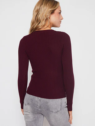 Sweater Abierto Mujer Burdeo Familyshop