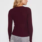 Sweater Abierto Mujer Burdeo Familyshop - Miniatura 2