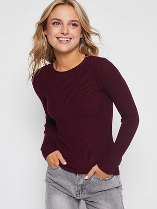 Sweater Abierto Mujer Burdeo Familyshop