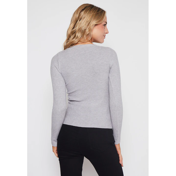 Sweater Abierto Mujer Gris Familyshop 2