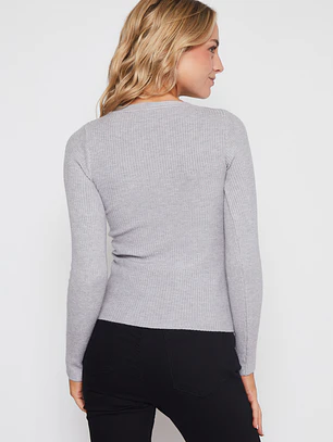 Sweater Abierto Mujer Gris Familyshop