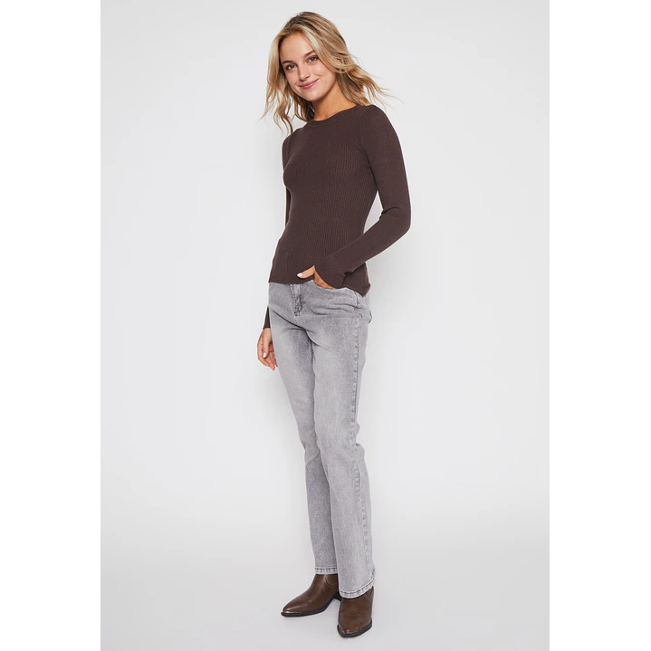 Sweater Abierto Mujer Café Familyshop 4