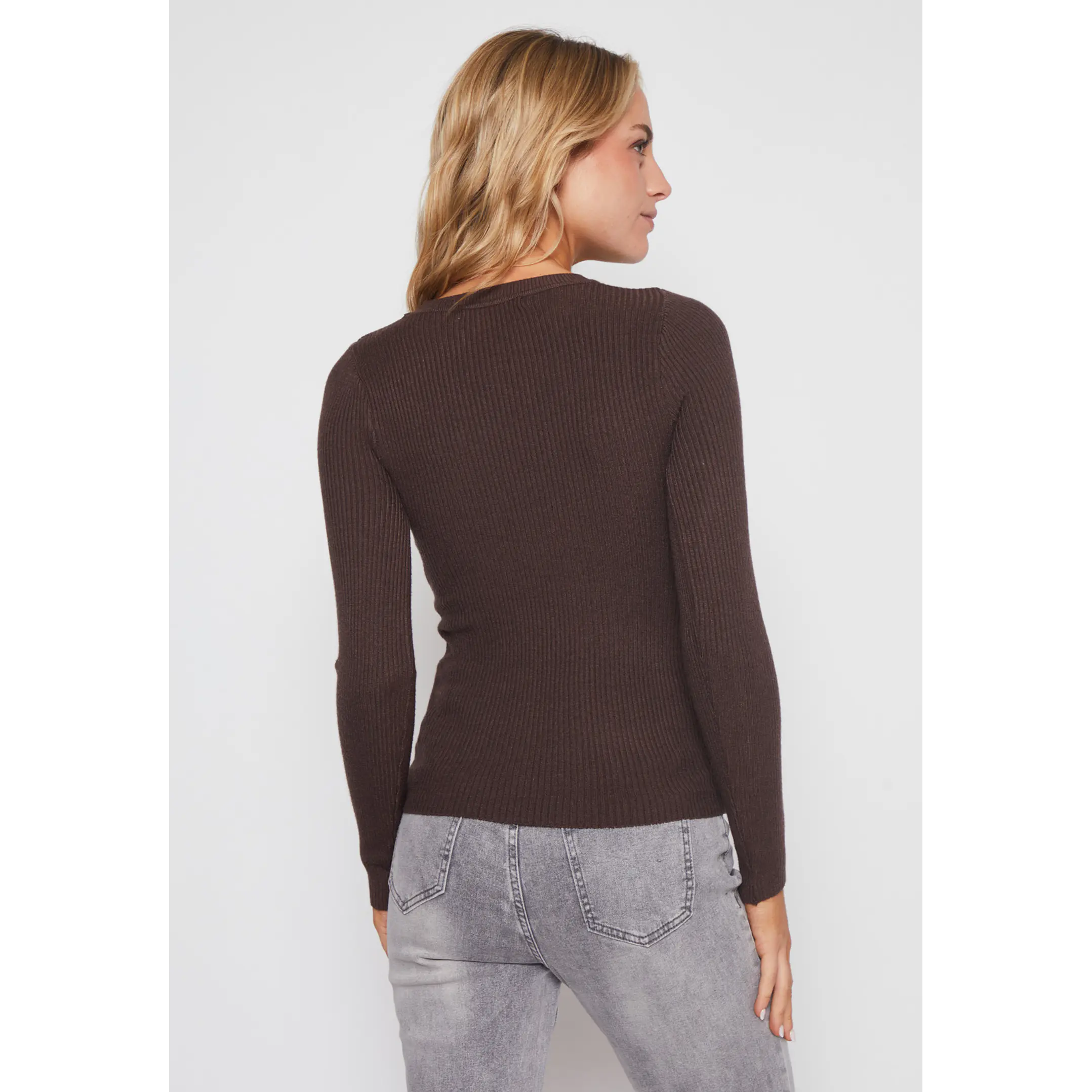 Sweater Abierto Mujer Café Familyshop 2
