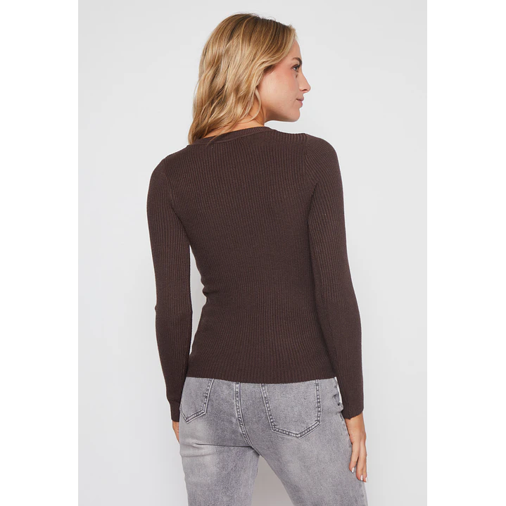 Sweater Abierto Mujer Café Familyshop 2