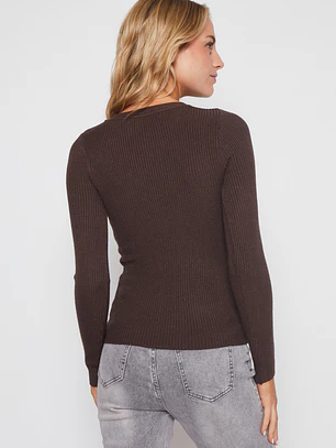 Sweater Abierto Mujer Café Familyshop