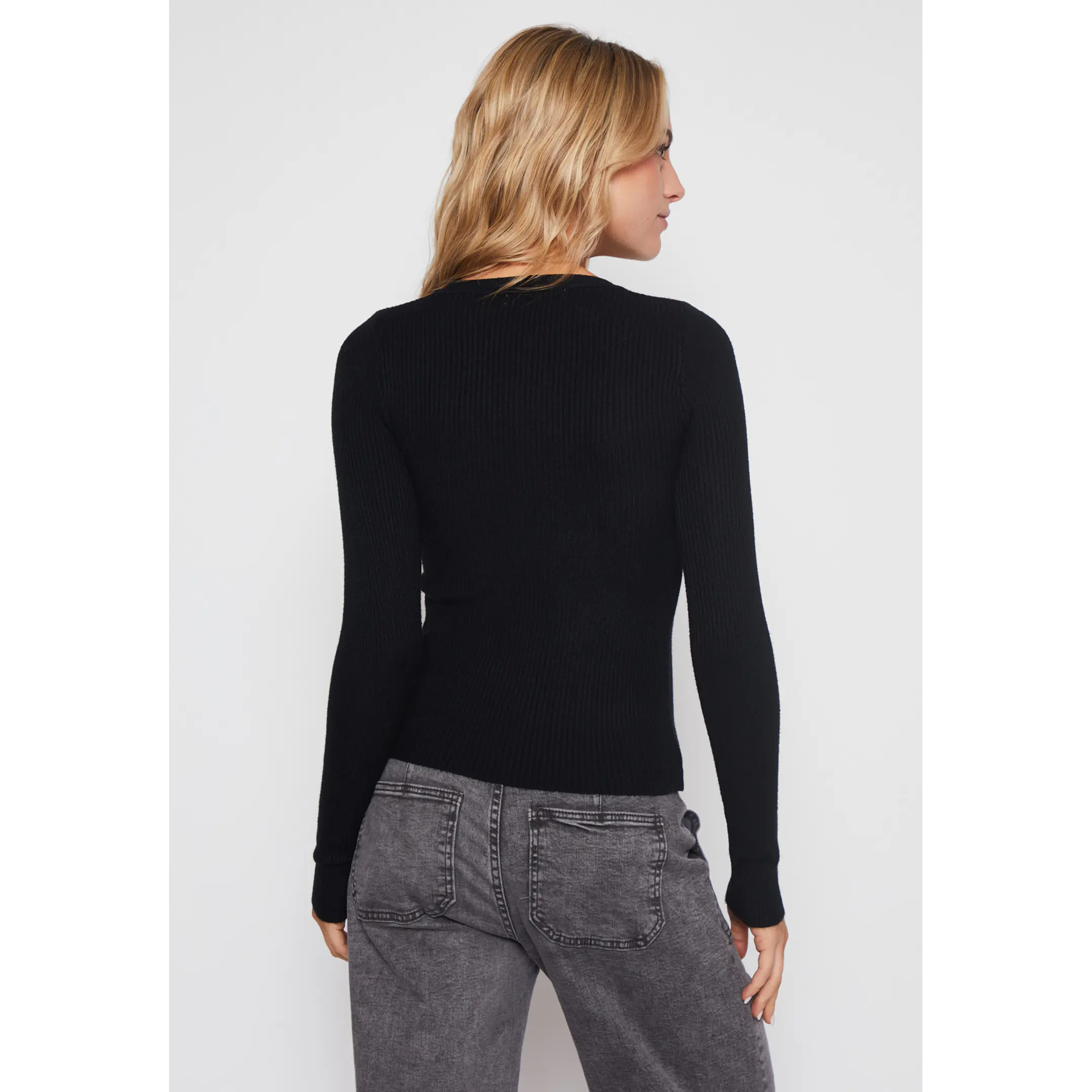 Sweater Abierto Mujer Negro Familyshop 2