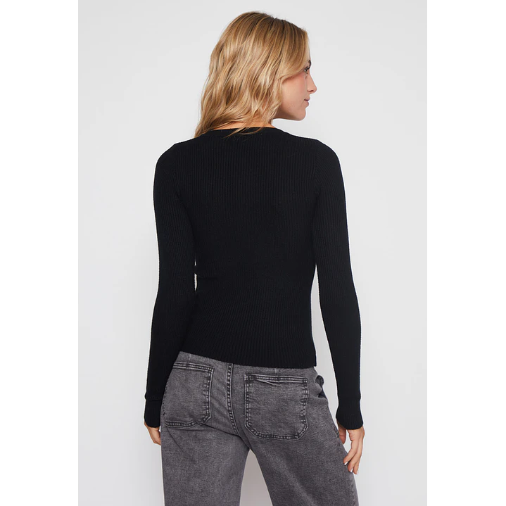 Sweater Abierto Mujer Negro Familyshop 2