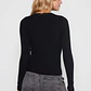 Sweater Abierto Mujer Negro Familyshop - Miniatura 2