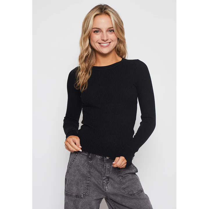 Sweater Abierto Mujer Negro Familyshop 1