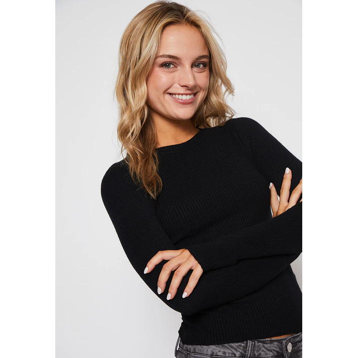 Sweater Abierto Mujer Negro Familyshop 3