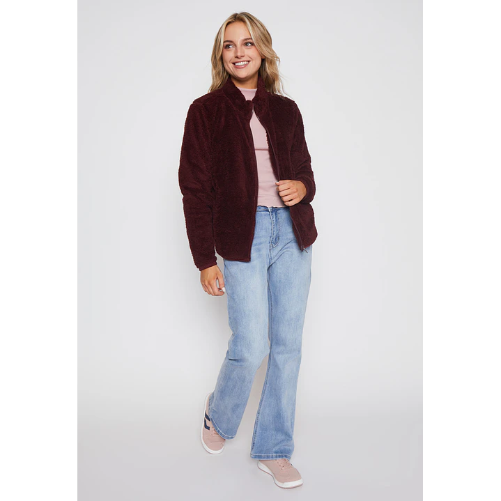 Polar Peludo Alto Mujer Burdeo Familyshop 4