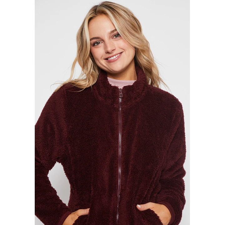 Polar Peludo Alto Mujer Burdeo Familyshop 3