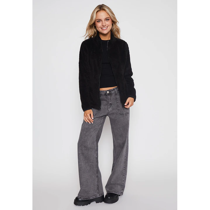 Polar Peludo Alto Mujer Negro Familyshop 4