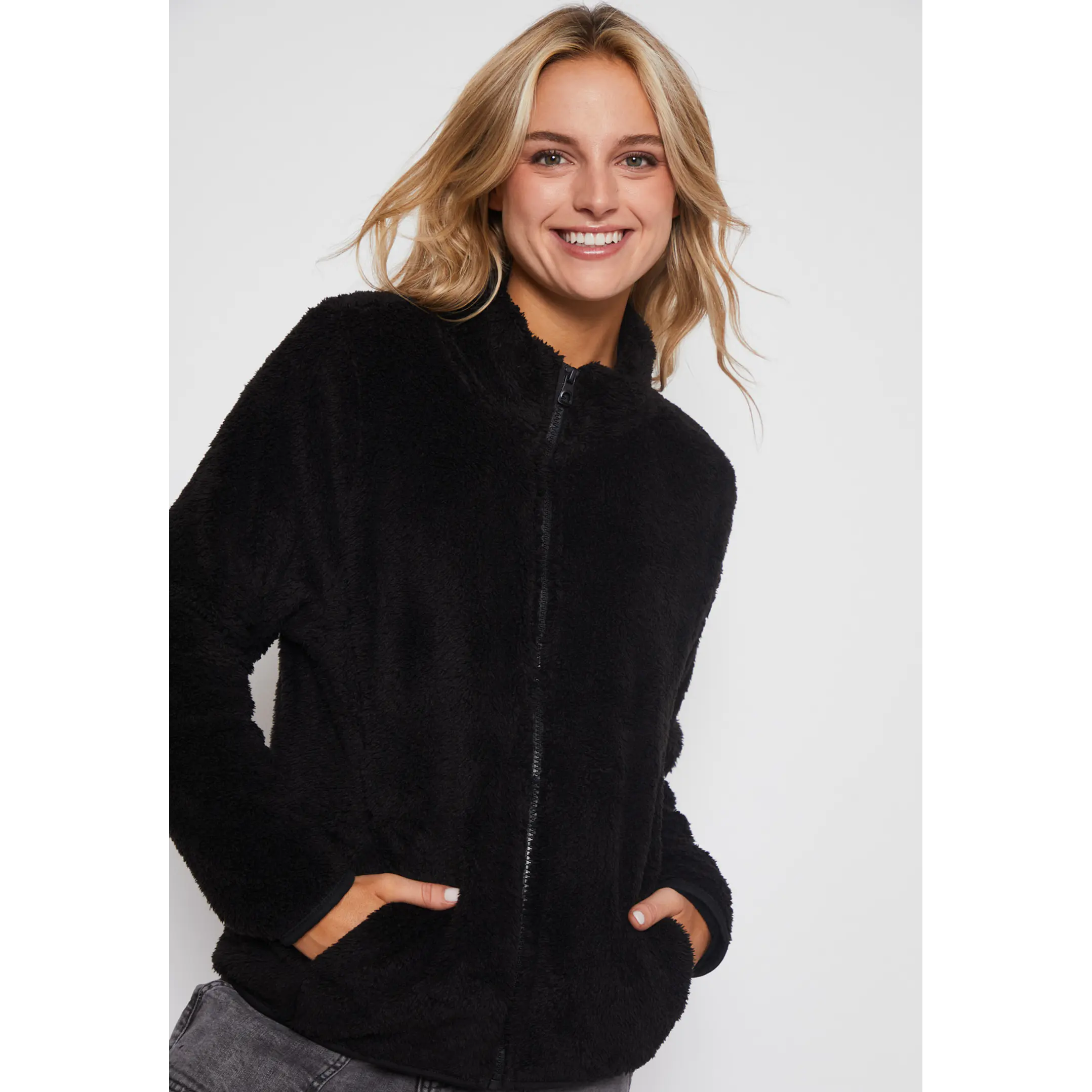 Polar Peludo Alto Mujer Negro Familyshop 3