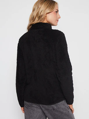 Polar Peludo Alto Mujer Negro Familyshop