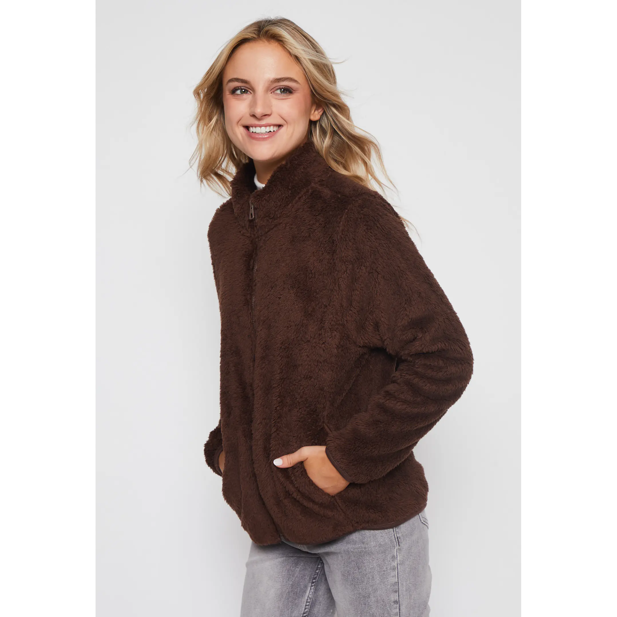 Polar Peludo Mujer Café Familyshop 1