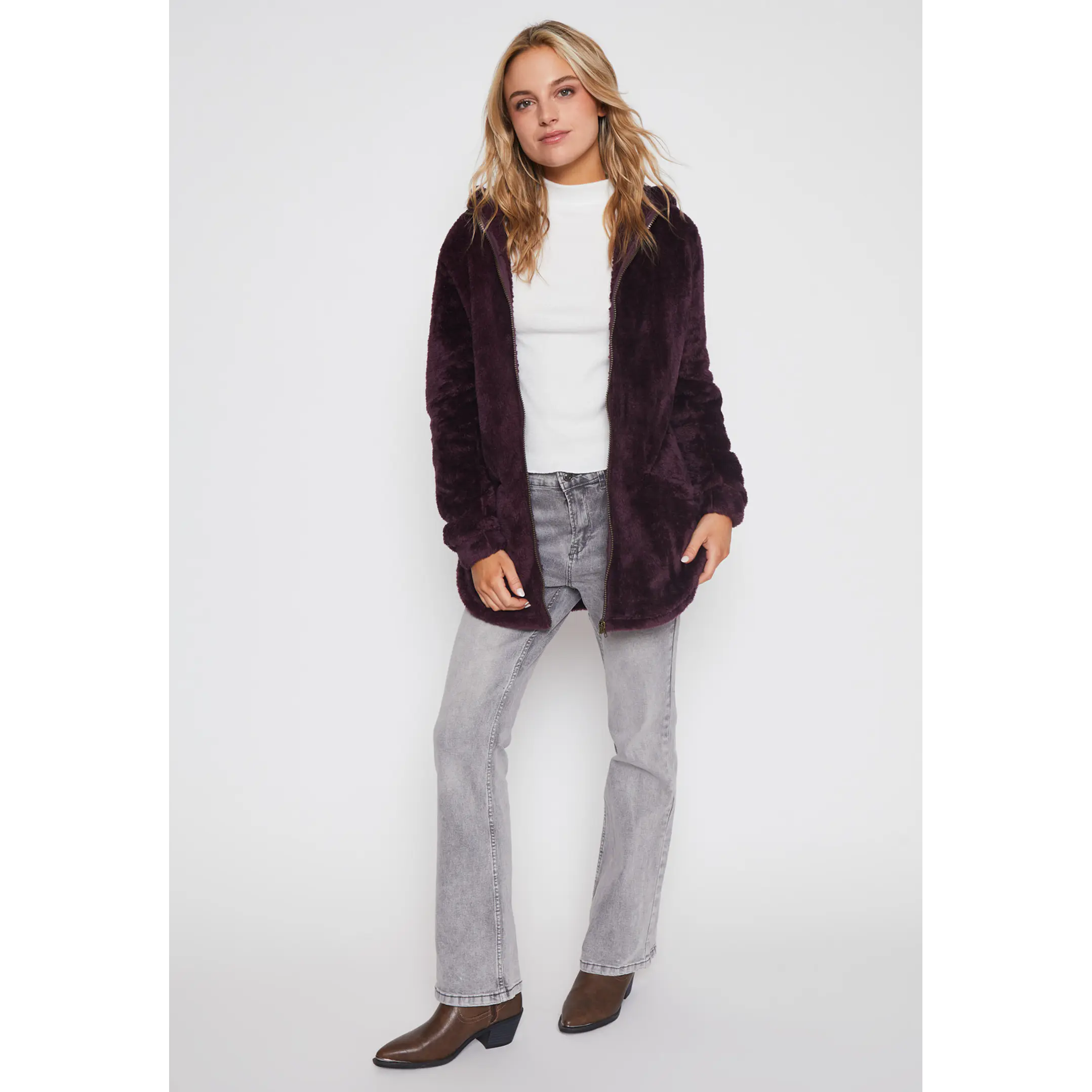 Polar Peludo Mujer Uva Familyshop 4