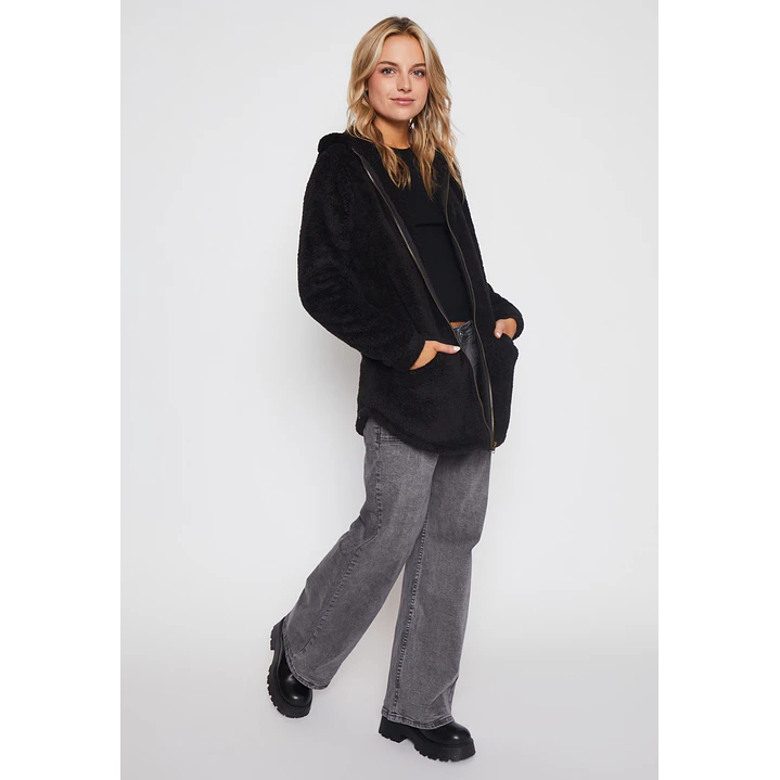 Polar Peludo Gorro Mujer Negro Familyshop 4