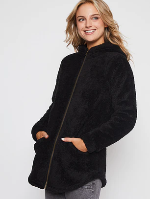 Polar Peludo Gorro Mujer Negro Familyshop