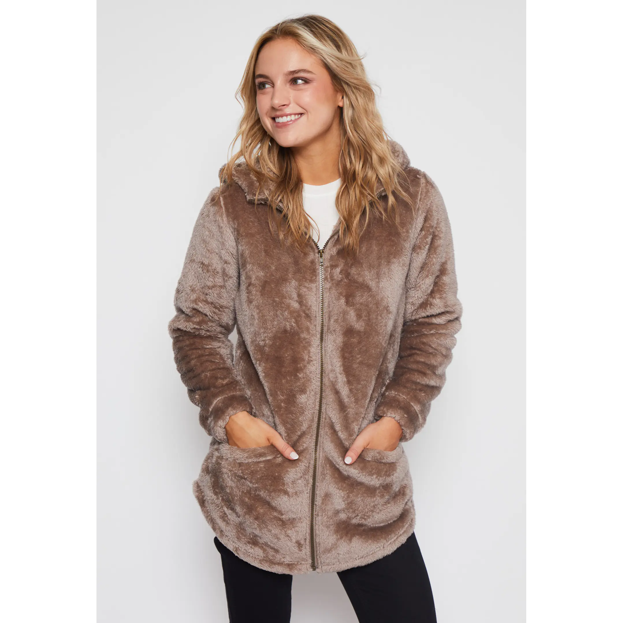 Polar Peludo Gorro Mujer Beige Familyshop 1