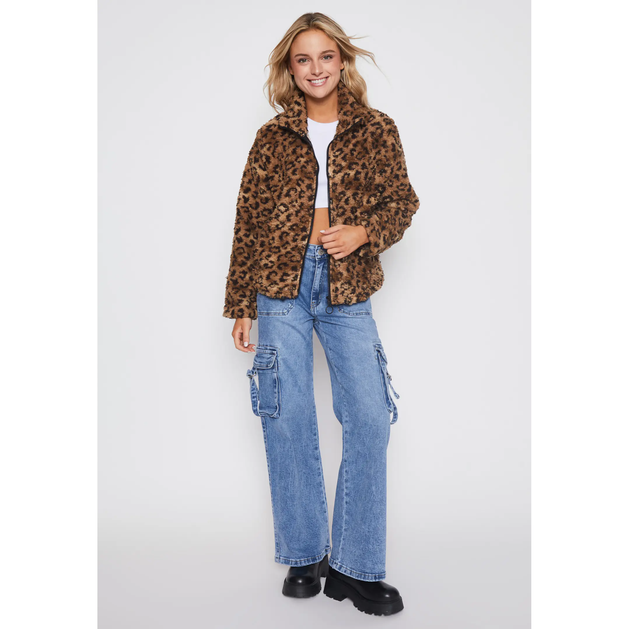 Polar Peludo Animal Mujer Café Familyshop 4