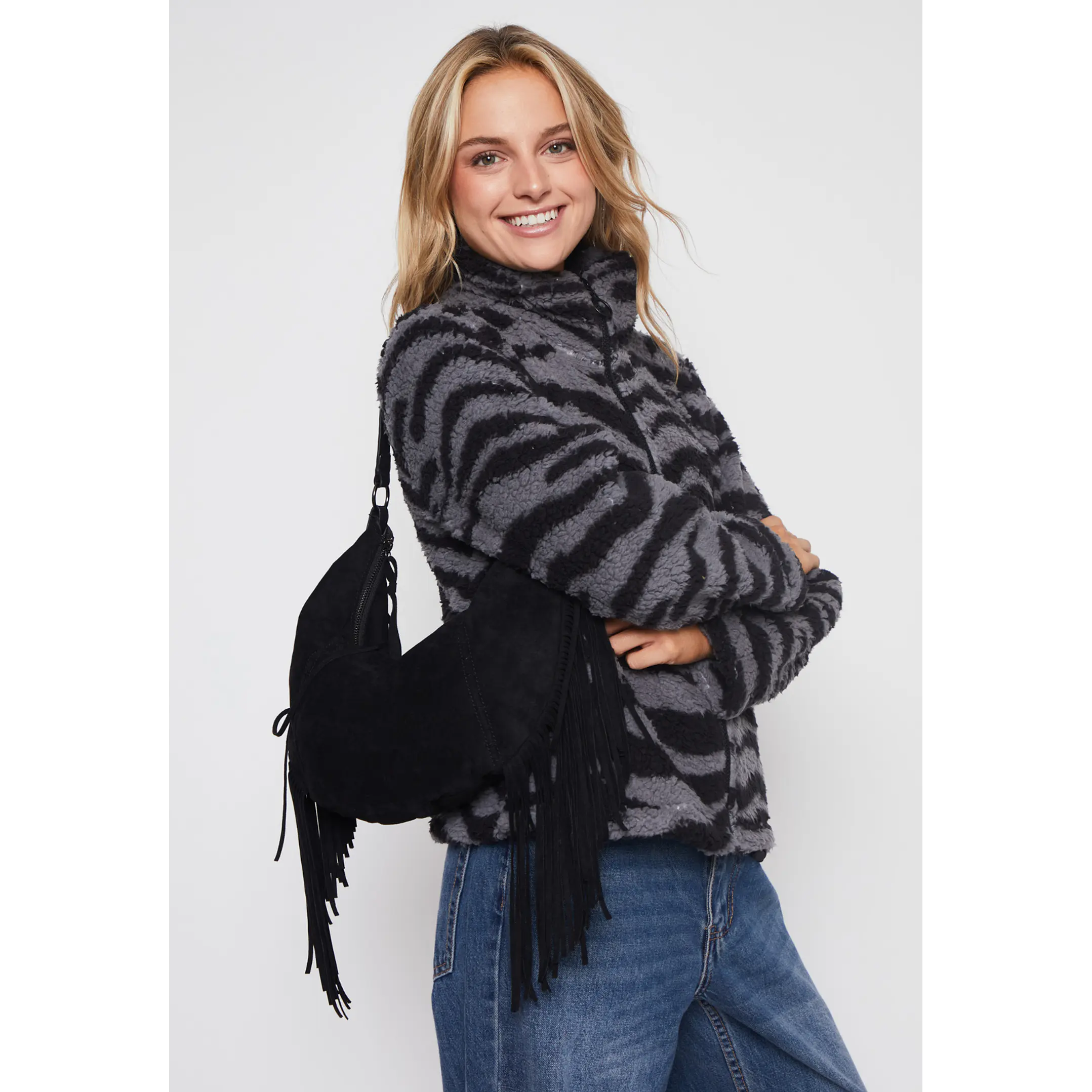 Polar Peludo Animal Mujer Gris Familyshop 4