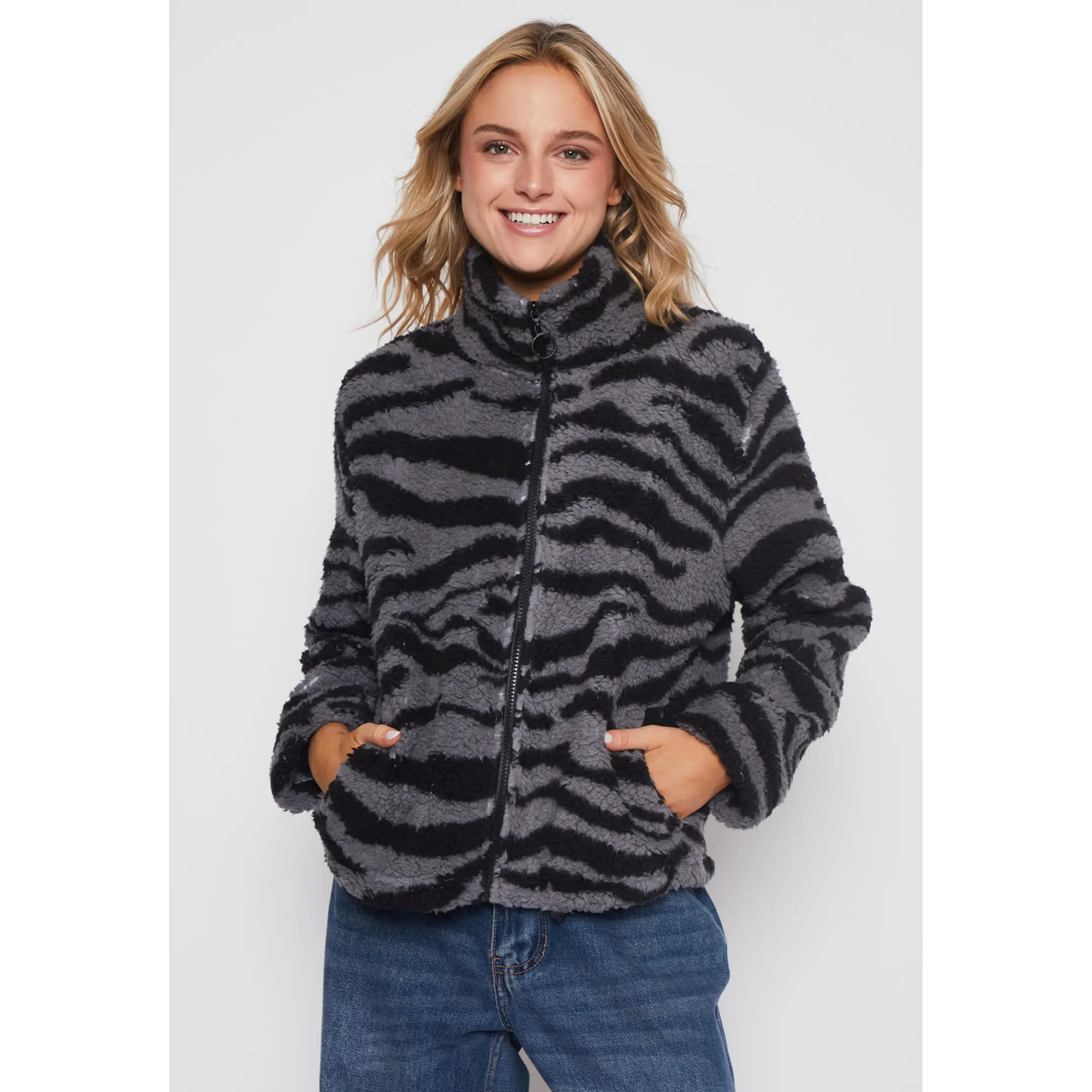 Polar Peludo Animal Mujer Gris Familyshop 1