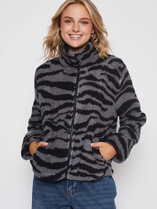 Polar Peludo Animal Mujer Gris Familyshop