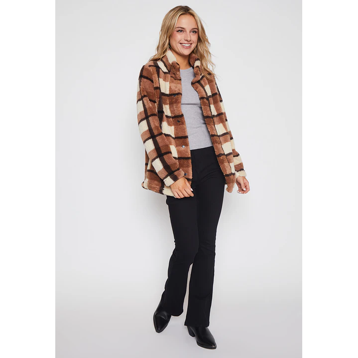 Chaqueta Cuadrado Mujer Café Familyshop 4